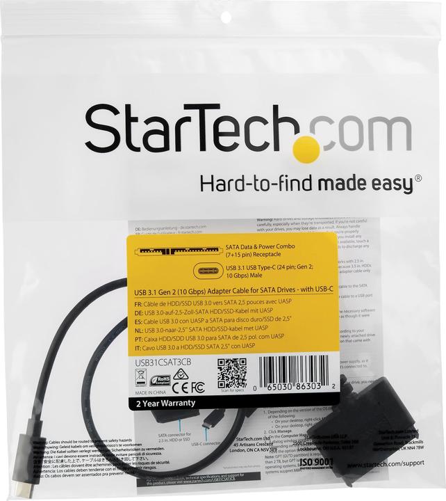 Produktbild StarTech USB-C to SATA Adapter