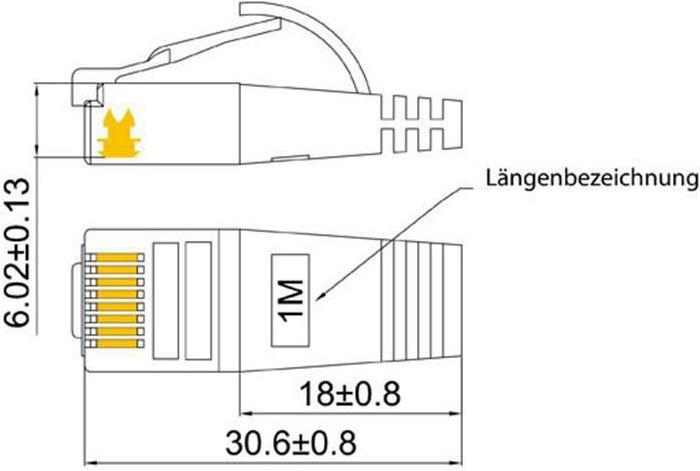 Actual product image Wirewin Network cable (STP, CAT6, 0.50 m)