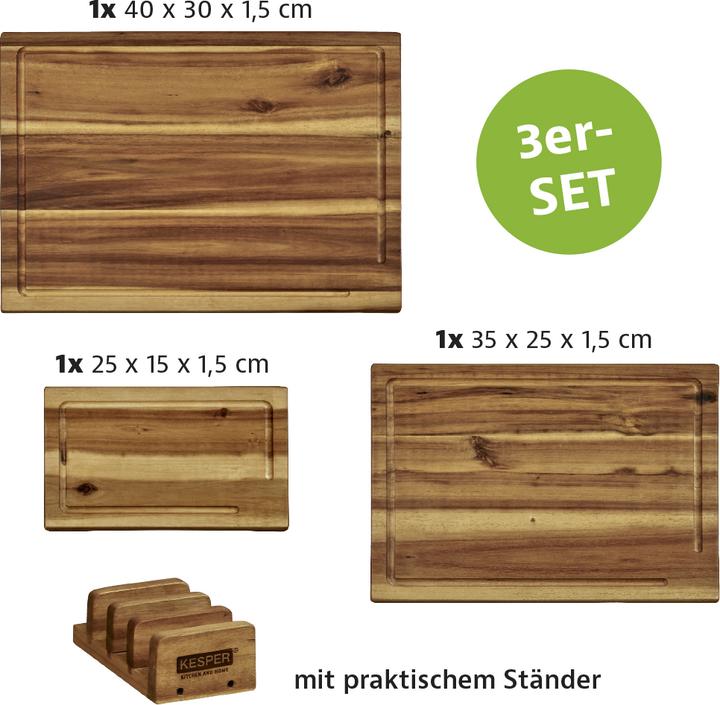 Immagine prodotto Kesper Schneidebrett-Set mit Ständer