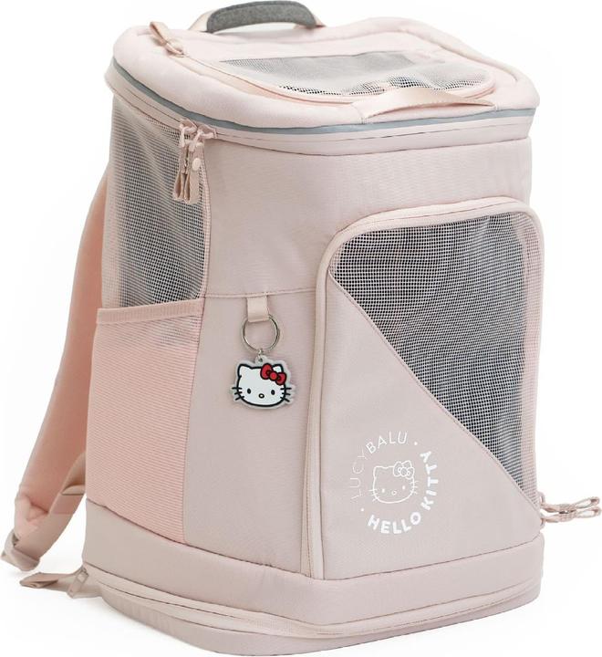 Produktbild LucyBalu HOP-ON Katzenrucksack - Hello Kitty Edition (Katze, Sicherheitsverschluss)