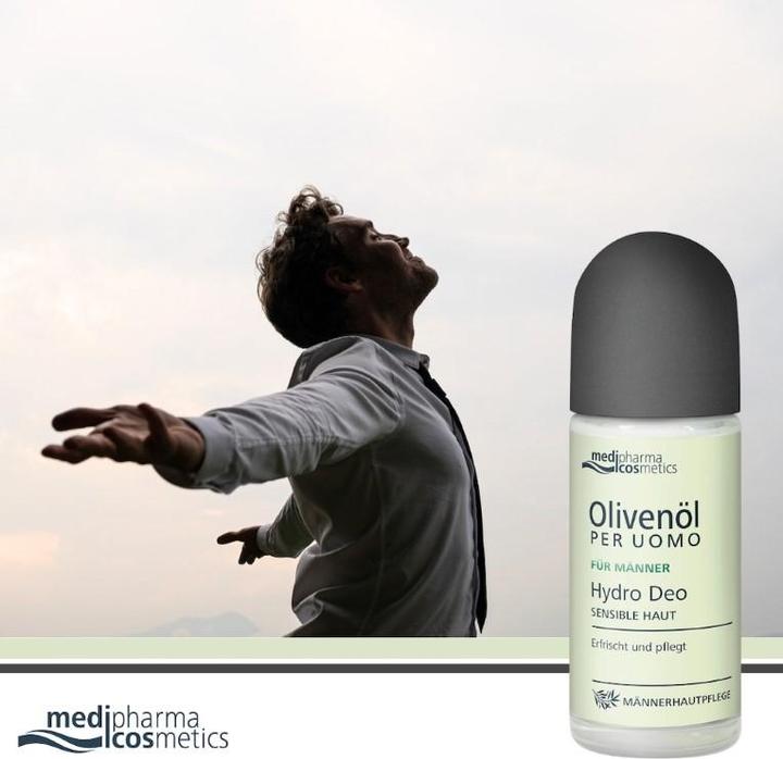 Actual product image Medipharma cosmetics Olive Oil Per Uomo Hydro Deo Sensitive Skin, 50 ml Roll-On (Roll-on, 50 ml)