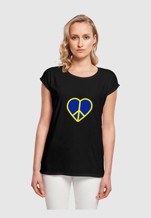 Merchcode Ladies Peace - Heart Peace Basic T-Shirt - 173311