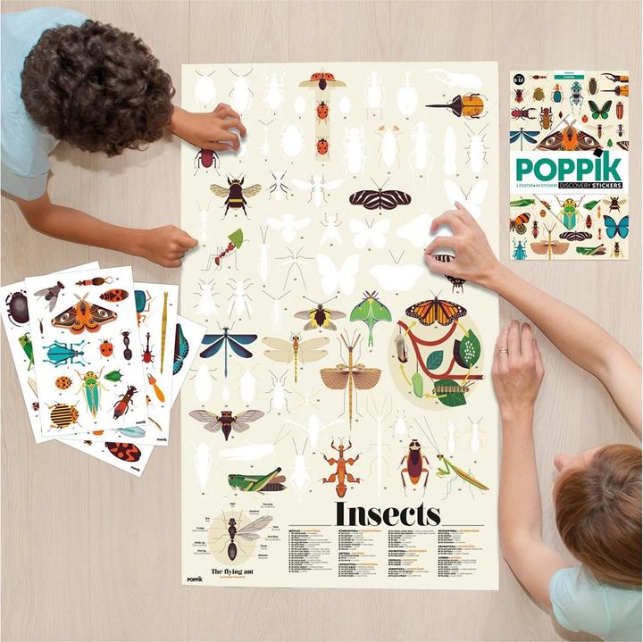 Immagine prodotto Poppik Poster didattico con adesivi Insetti