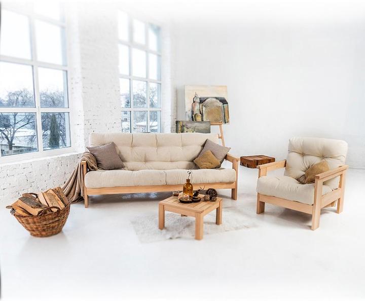 Produktbild Europe & Nature Holz Schlafsofa - Natur - 140X200 cm - Mexico