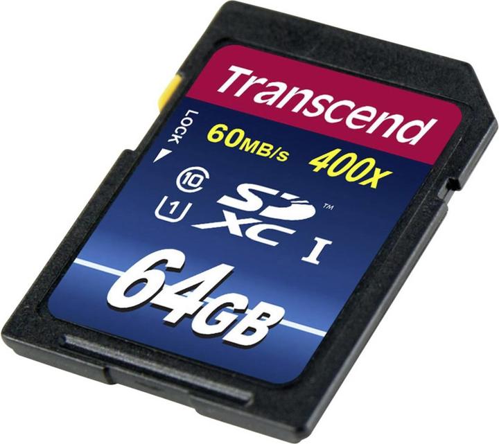 Image du produit Transcend SDXC Premium 400x (64 Go, SDXC, U1, UHS-I)