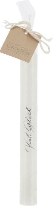 Immagine prodotto G. Wurm Candela a bastoncino con scritta, cera di paraffina bianca 6 pieghe, (L/H/D) 2x19x2cm (2 pz.)