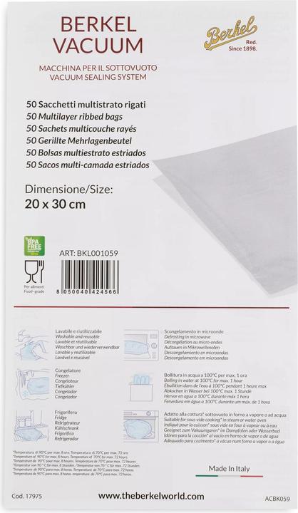 Immagine prodotto Berkel Sacchetti di carta stagnola (50 x)