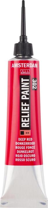Actual product image Amsterdam Acrylic paint Reliefpaint 302 (Dark red, 20 ml)
