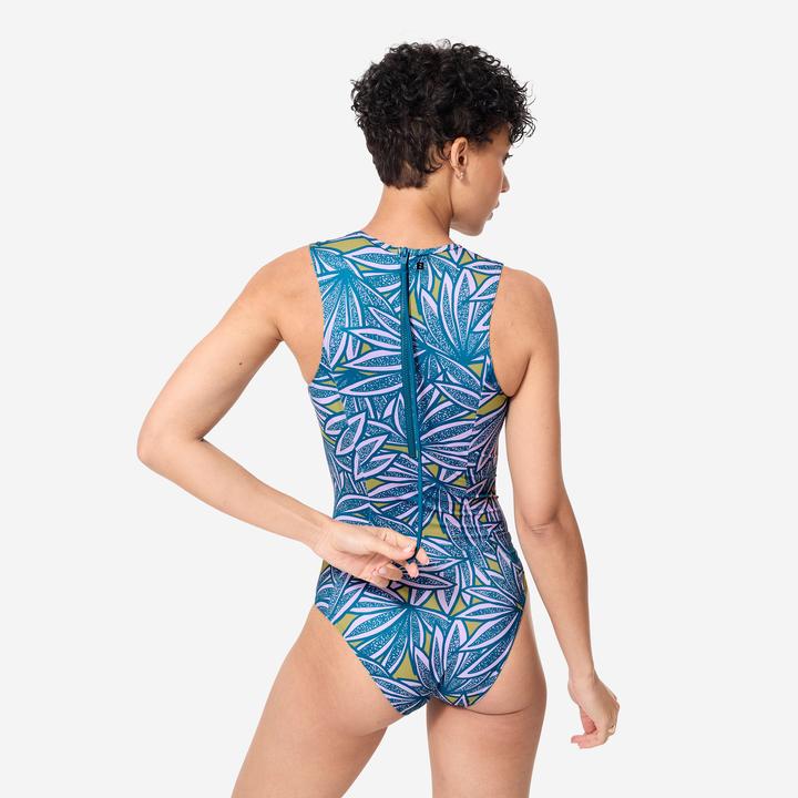 Image du produit Olaian Maillot de bain de surf 1 pièce Femme - Carla bleu et violet (40)