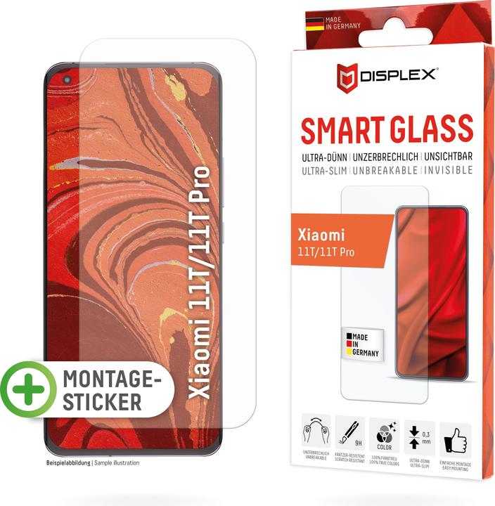 Image du produit Displex Smart Glass, Displayschutzfolie (1 pièce(s), Xiaomi 11T, Xiaomi 11T Pro)