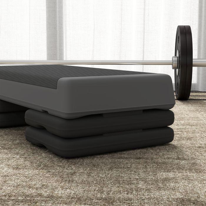 Produktbild Swisshandel24 Fitness-Stepper, 10,5/15,5/20,5cm Höhenverstellbare Steppbrett für Zuhause, Grau