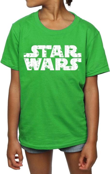 Immagine prodotto Star Wars Christmas Logo Maglietta Ragazze (140, 146)