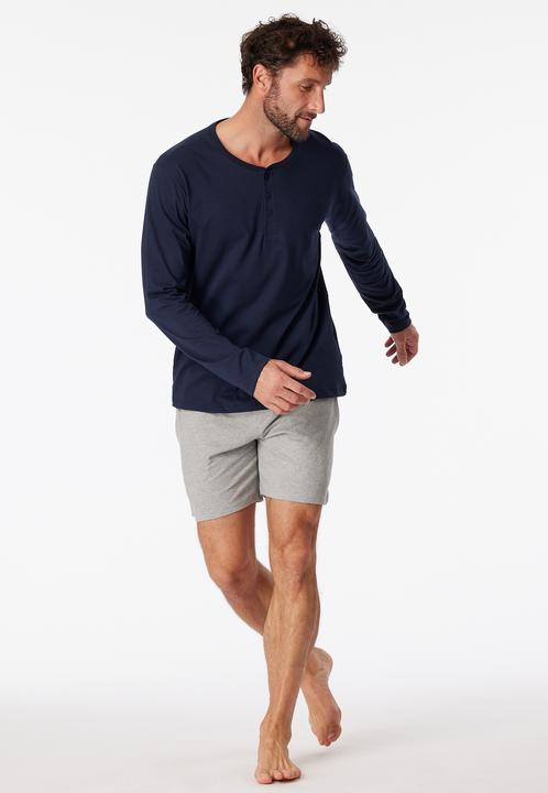Produktbild Schiesser Mix & Relax Basic Schlafanzug Shirt langarm (58)