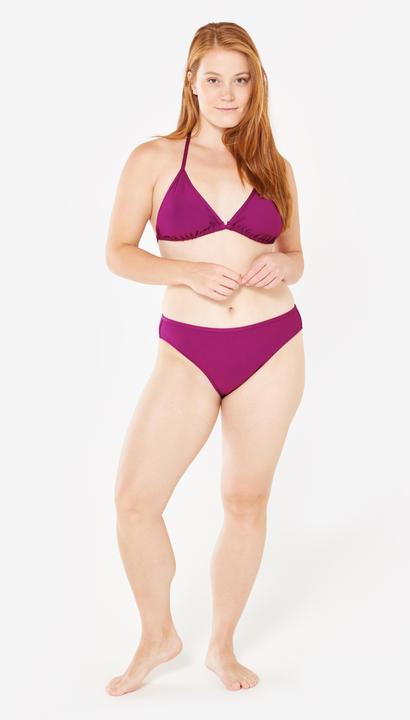 Actual product image Olaian Bikini-Oberteil Triangel Surfen Damen strukturiert Mae violett (40, 42)