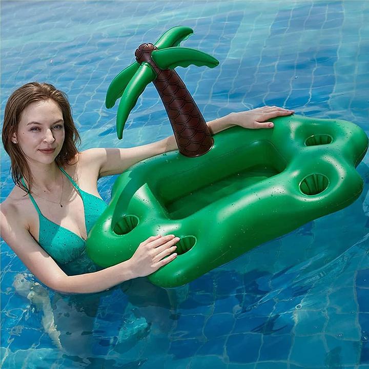 Image du produit Splash & Fun Porte-gobelet gonflable pour piscine Palmier