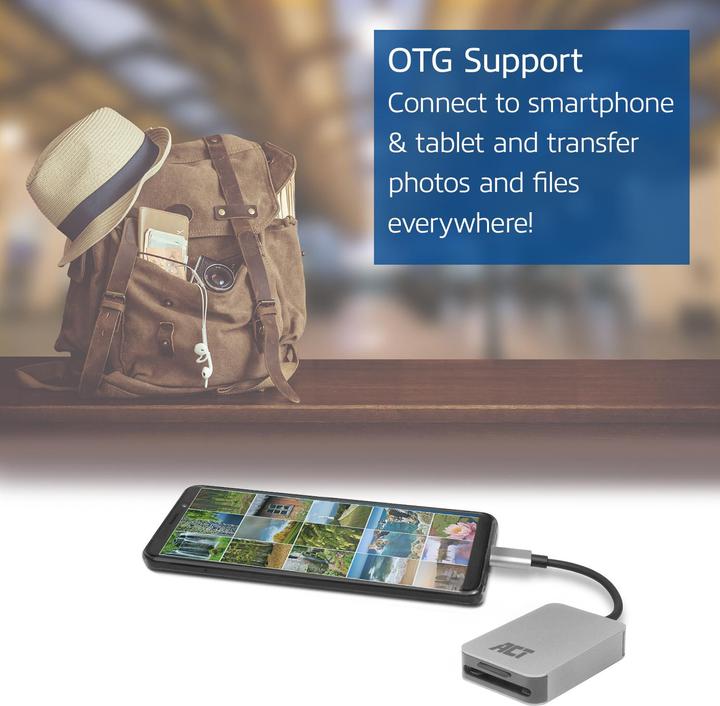 Actual product image USB-C card reader for SD and micro SD, SD 4.0 UHS-II