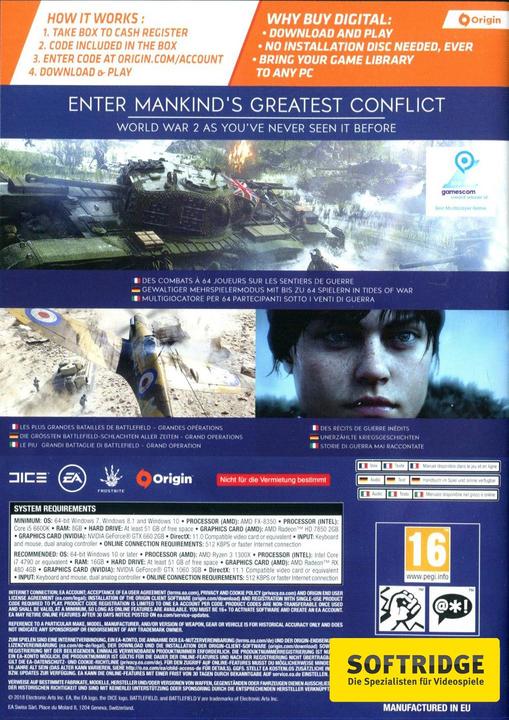 Actual product image EA Games Battlefield V (PC, Multilingual)