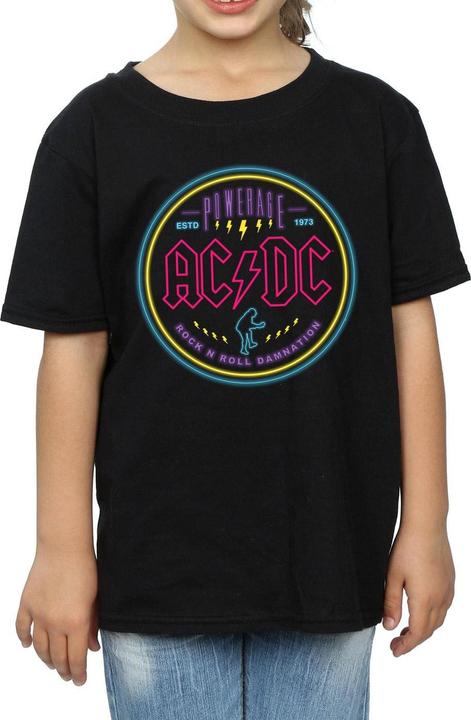 Produktbild AC/DC TShirt Mädchen Circle Neon Baumwolle (116)