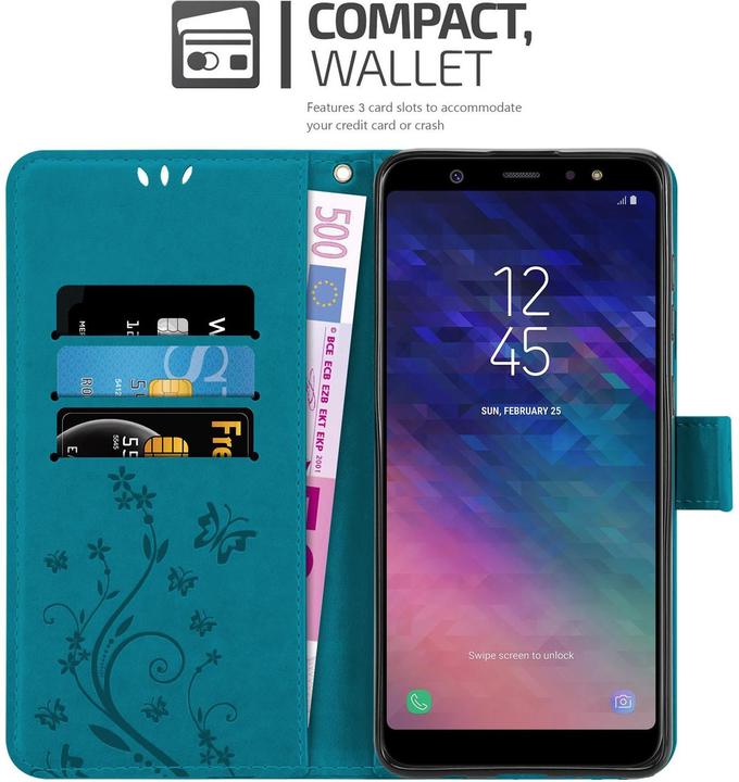 Productafbeelding Cadorabo Bloemen Boekomslag (Samsung Galaxy A6+)