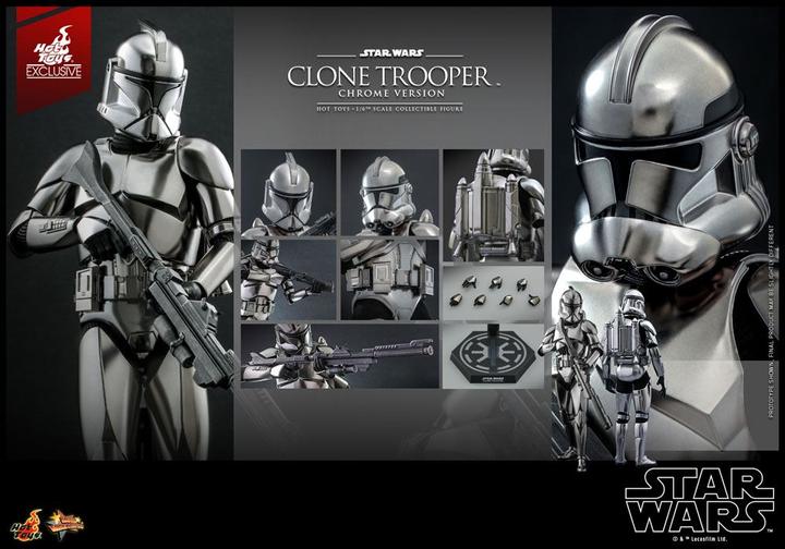Image du produit Hot Toys Star Wars figurine 1/6 Clone Trooper (Chrome Version) 30 cm