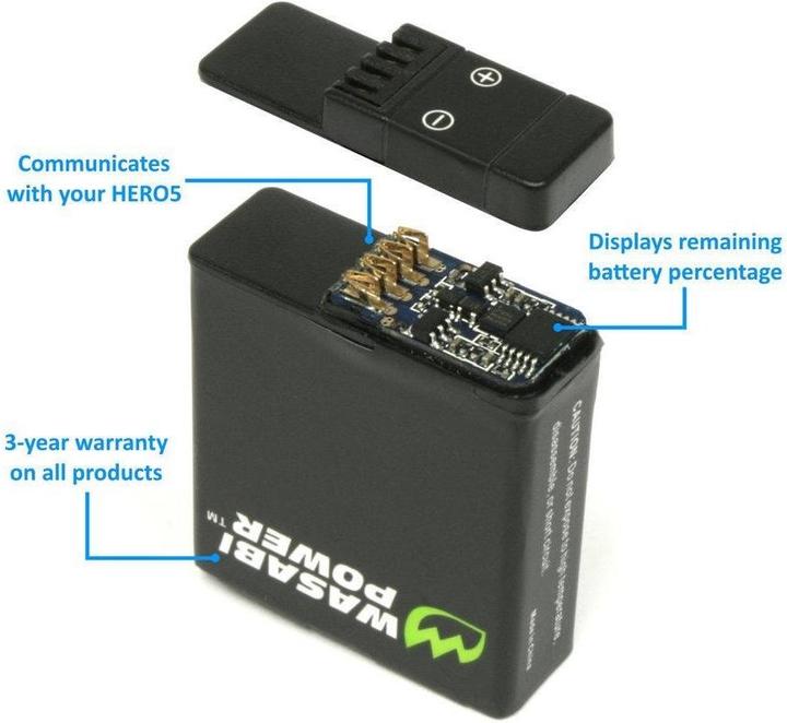 Immagine prodotto Wasabi Power GoPro Hero 5/6 (GoPro Hero 5)