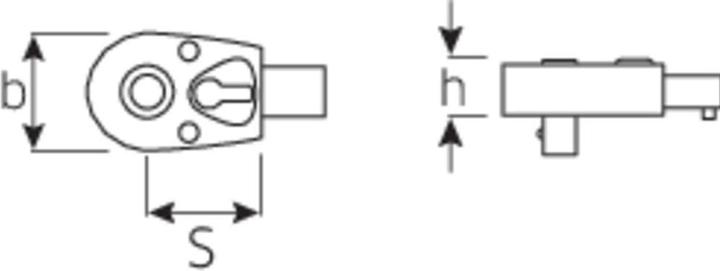 Produktbild Stahlwille Einsteckknarre 1/4 (6.3 mm) 72 (1/4")