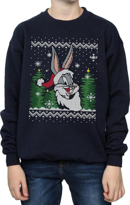 Actual product image Looney Tunes Boys Bugs Bunny Christmas Fair Isle Sweatshirt (116)