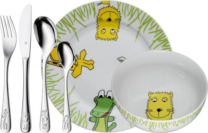 Produktbild WMF Kindergeschirr Kinderbesteck 6tlg Safari Edelstahl poliert spülmaschinengeeignet