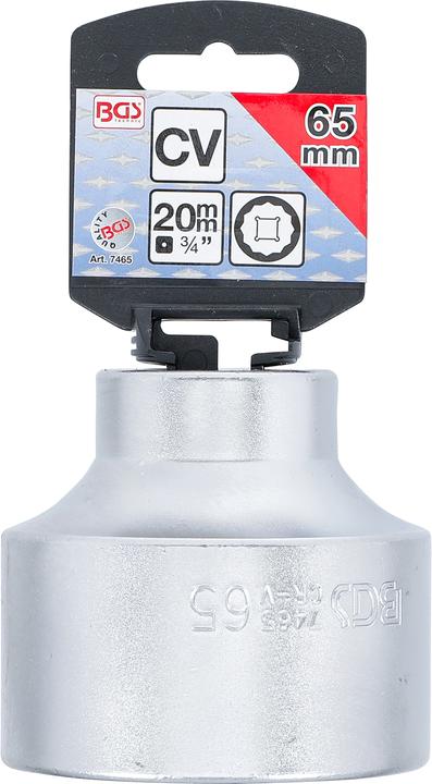 Produktbild BGS Steckschlüssel-Einsatz Zwölfkant Antrieb Innenvierkant 20 mm (3/4") SW 65 mm (65 mm)