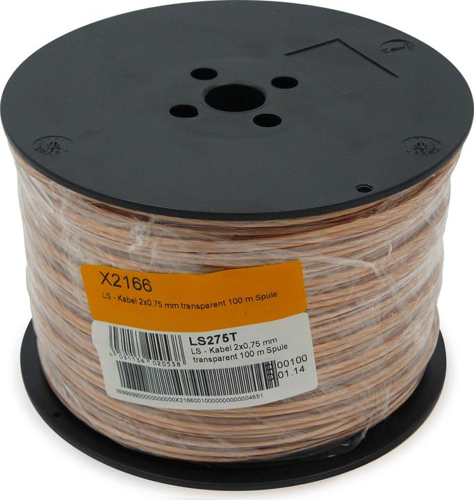 Televes LS - Cable 2x0.75 mm transparent 100 m spool LS275T (Antenna cable)