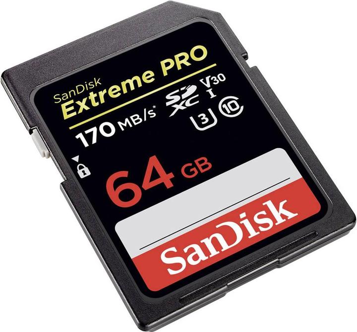 Produktbild SanDisk Extreme Pro SDXC U3 (64 GB, SDXC, U3, UHS-I)