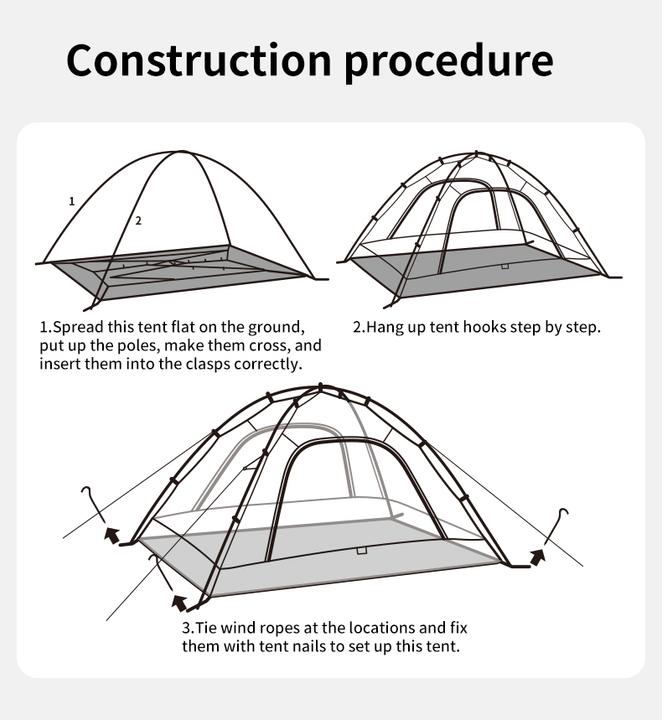 Produktbild Naturehike Tent p-series 2 single layer cnk2450ws030-grass green (2 Personen)