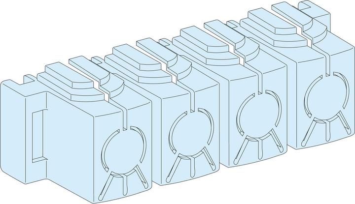 Schneider Electric Prisma Plus G Jeu de caches isolants pour rails Powerclip LVS04150 /8pcs/