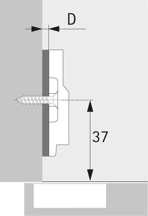 Image du produit Hettich Adaptateur parallèle Veosys pour plaques de montage en croix (1 pcs)