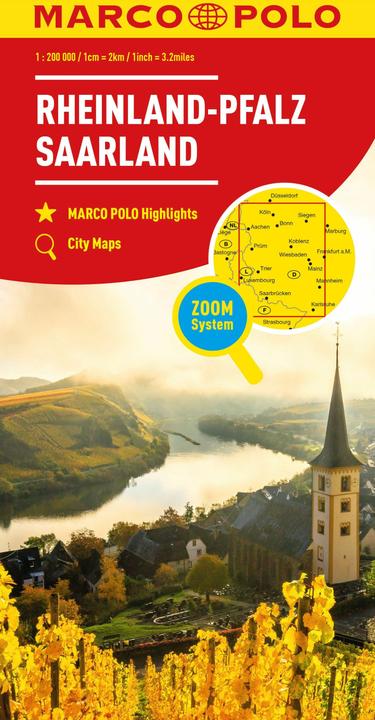 Produktbild Regionalkarte Deutschland 10 Rheinland-Pfalz, Saarland 1:200.000 (Marco Polo Verlag, Deutsch, Französisch, Englisch)