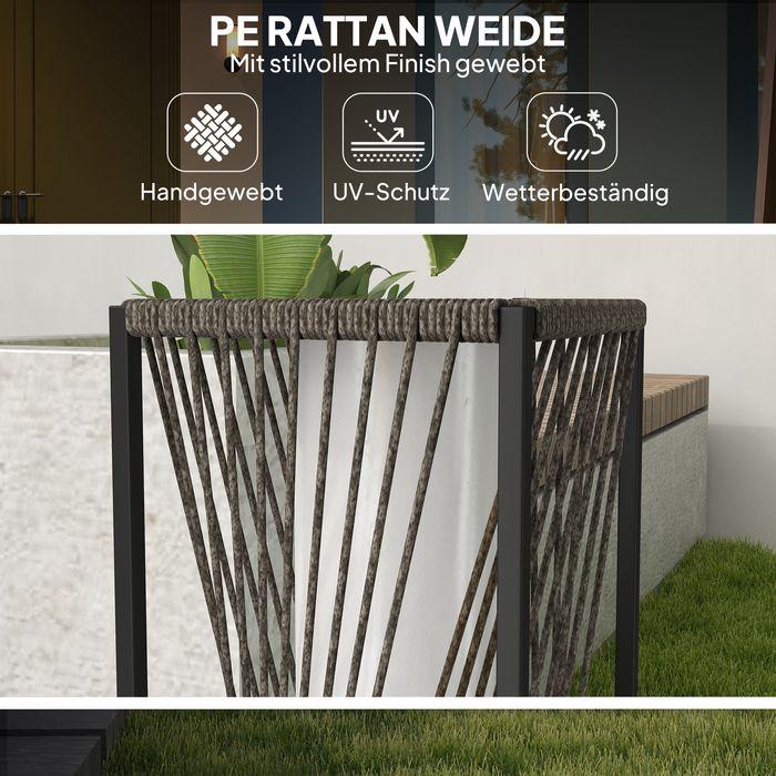 Actual product image Swisshandel24 Stehlampe Rattan mit Lichtsensor Solarlampen Boho-Stil IP44 (15 lm, IP44)