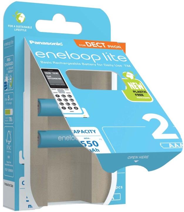 Actual product image Panasonic eneloop Lite DECT (2 pcs., AAA, 550 mAh)