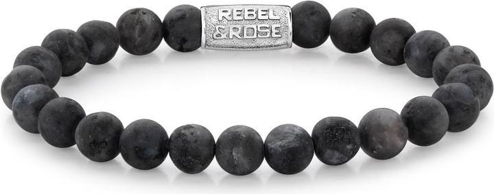 Rebel & Rose Stones Only Mad Grey Seduction Bracelet (21 cm, Edelstahl)