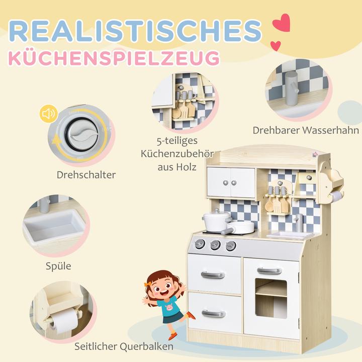 Immagine prodotto Homcom Cucine per bambini con accessori per cucinare