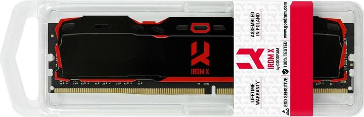 Actual product image Goodram IRDM X DDR4 16GB 3200MHz CL16 DIMM Black (1 x 16GB, 3200 MHz, DDR4-RAM, DIMM)
