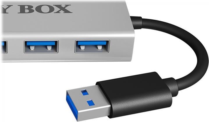 Actual product image Icy Box Raidsonic IB-AC6104 4 new USB 3.0 devices (USB-A, 4 Ports)
