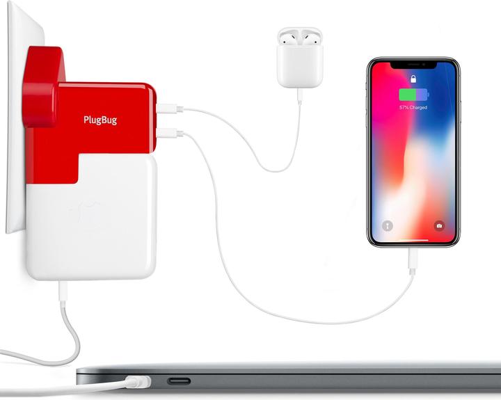 Image du produit TwelveSouth PlugBug Duo double chargeur de voyage adaptateur d'alimentation pour MacBooks 2x ports USB