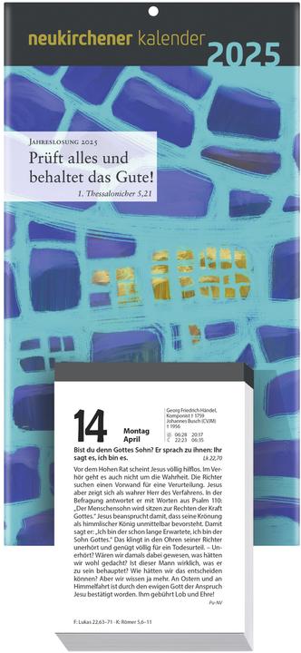 Produktbild Kalender 2025 - Abreisskalender mit Rückwand (Harter Einband, Deutsch)