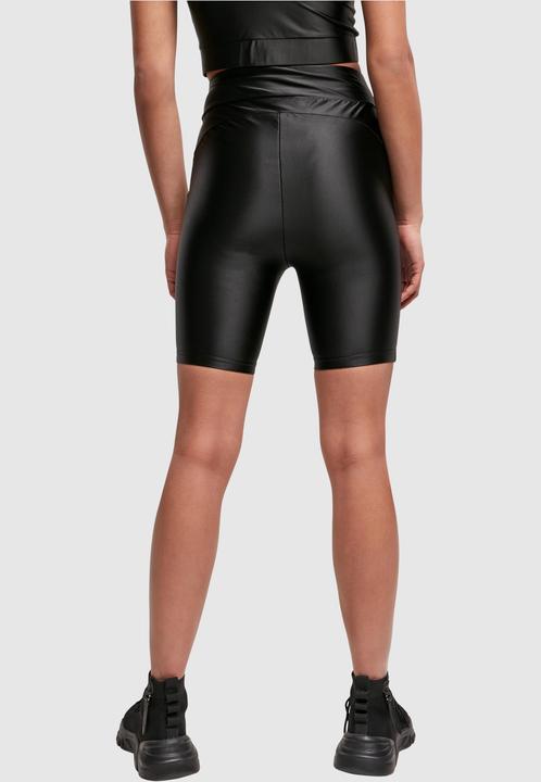 Immagine prodotto Urban Classics Pantaloncini da ciclista donna a vita alta in metallo lucido (5XL)
