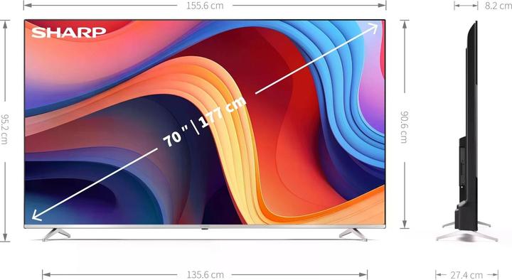 Produktbild Sharp 70GP6260E (70", QLED, 4K, 2023)