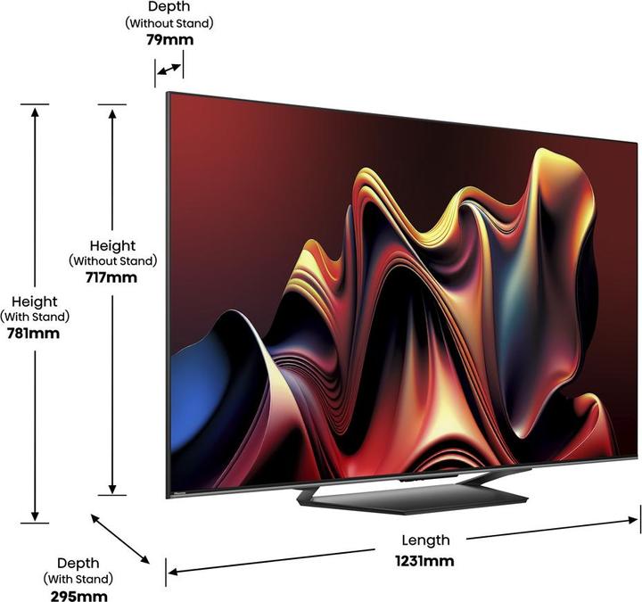 Actual product image Hisense TV 55U7NQ (55", Mini-LED, 4K, 2024)