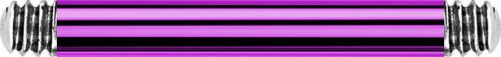 Actual product image Star Piercing Barbell bar violet (without brass, Titanium G23)
