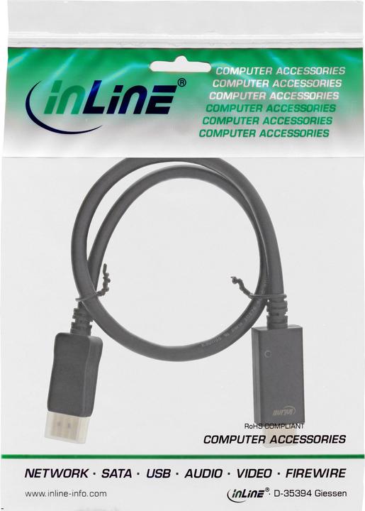 Actual product image InLine DisplayPort — HDMI (Typ A) (1 m, HDMI)