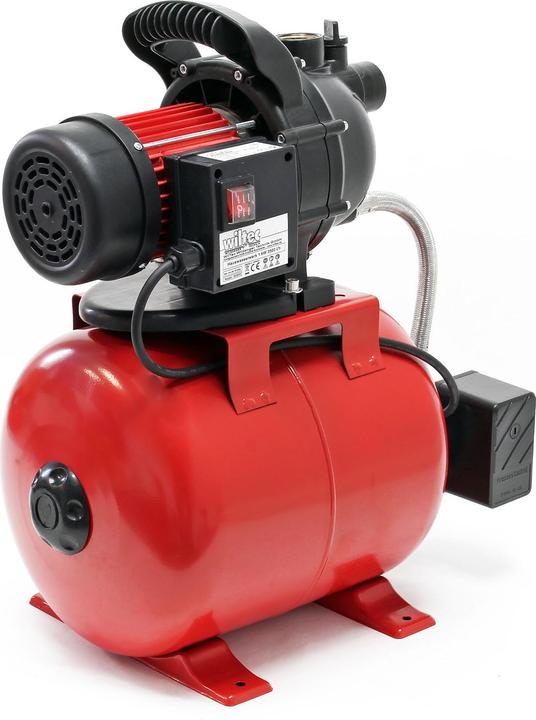 Actual product image Wiltec Domestic Water Pump with 1000W, 3500l/h, Pump Control, 19l Pressure Tank and Pressure Switch (Domestic water pump)