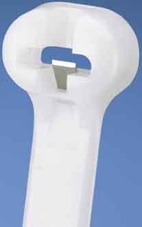 Actual product image Panduit BT3S-M, Nylon, White, 7.6 cm, CSA, 30.5 cm, 4.7 mm (Metal cable ties, 305 mm, 1000 pcs.)